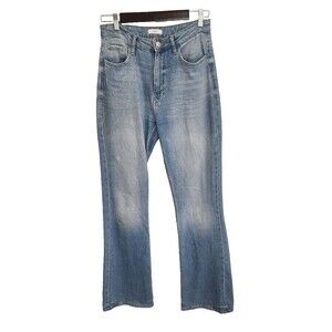 Forever 21 Womens Jeans Bootcut Light Wash‎ Size 27 Straight Denim Distressed